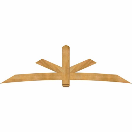 Ekena Millwork Alberta Rough Sawn Timber Gable Bracket, Western Red Cedar, 108"W x 31 1/2"H x 6"D x 6"F, 7/12 Pitch GBW108X31X0606ALB00RWR